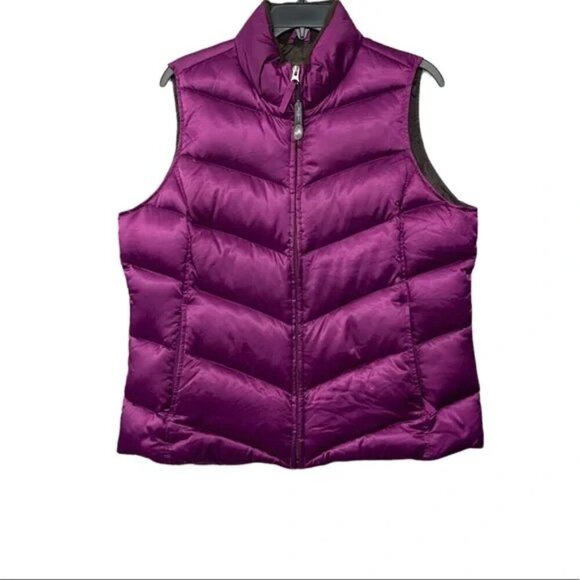 Eddie Bauer Purple Down Filled Puffer Vest Sz XL - Picture 6 of 7